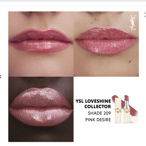 YSL LOVESHINE LIP OIL STICK LIMITED EDITION PINK DESIRE WITH GLITTER - Picture 2 of 3